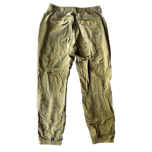 Gap Pants Sz 10 Peg Leg Linen Blend Womens Olive Green Jegging Jogger Casual - Picture 6 of 10